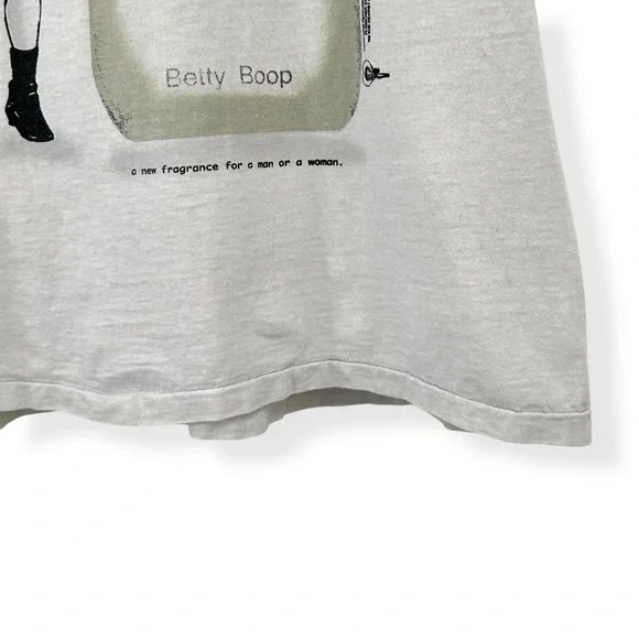1994 Vintage Betty Boop Fragrance Calvin Klein Print Gray T-Shirt Tee sz XL